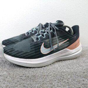 Nike Air Winflo 9 Womens Size 11 Running Shoes DD8686-004 Black Low Top Sneakers